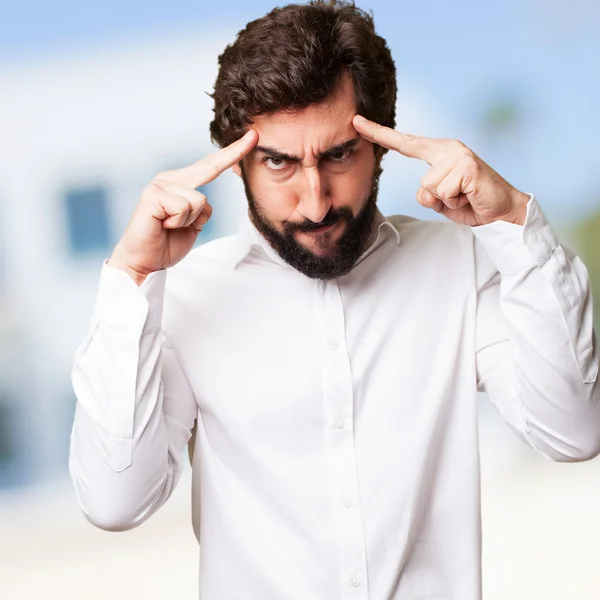 Galen man tänker — Stockfoto