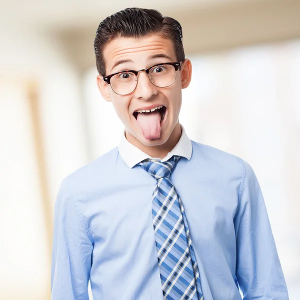 Hombre de negocios bromeando — Foto de Stock