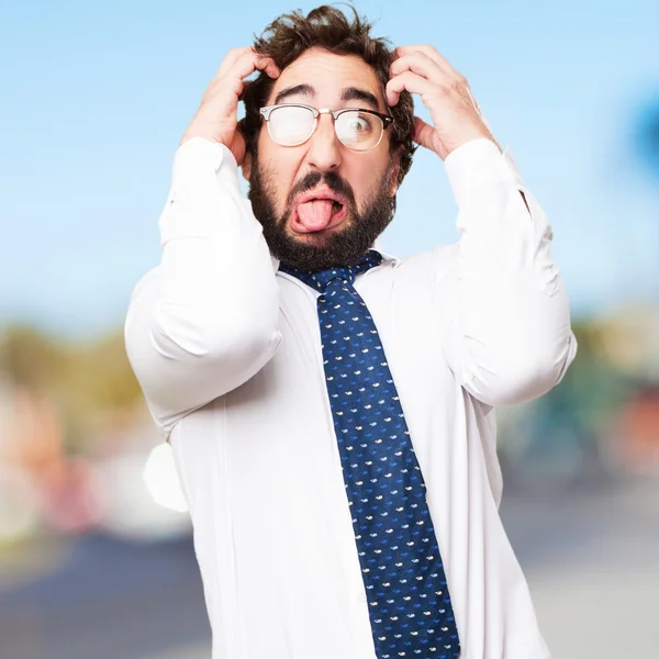 Crazy businessman — Stock Photo, Image