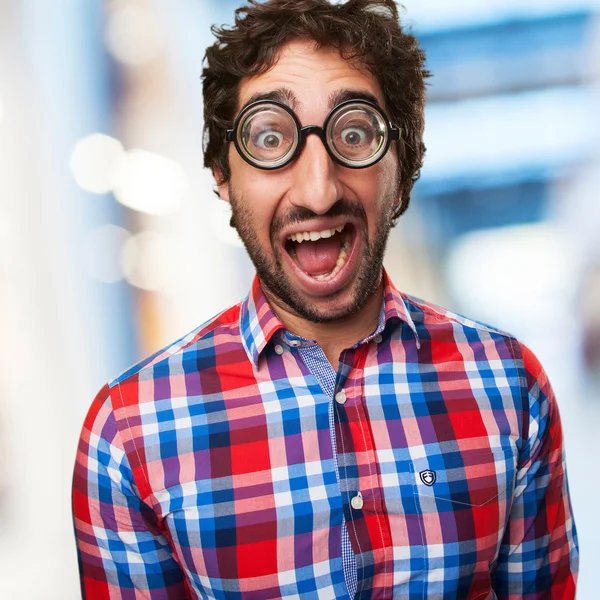 Surprised crazy man — Stock Photo, Image