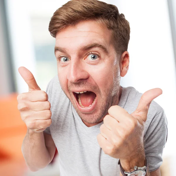 Blond man okay sign — Stock Photo, Image