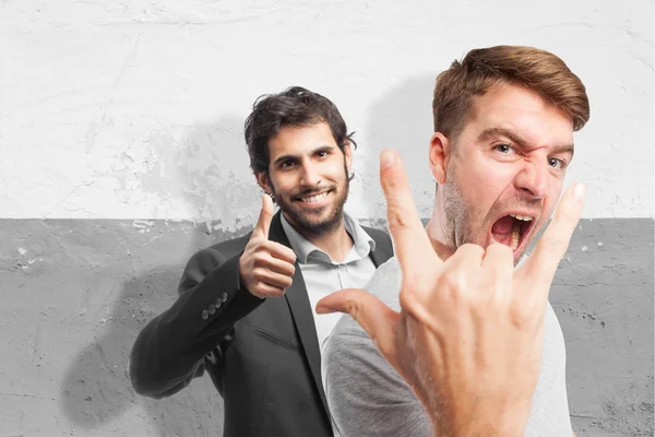 Disagreement man sign — Stock Photo, Image