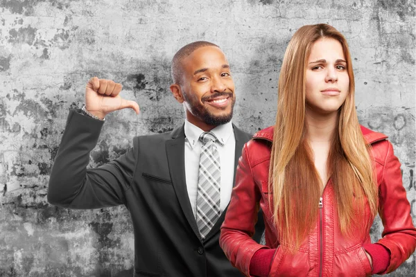 Blond confused woman — Stock Photo, Image