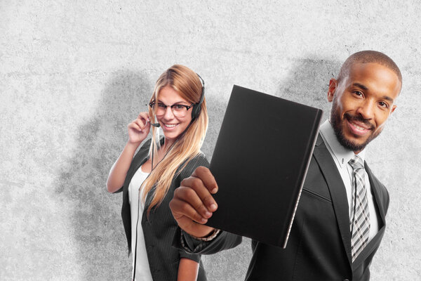 young cool black man with a book