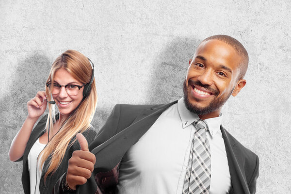 young cool black man proud sign