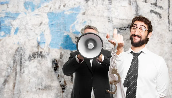 Businessman with handcuffs — Stock Photo, Image