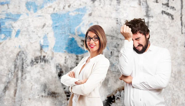 Crazy man crying — Stock Photo, Image