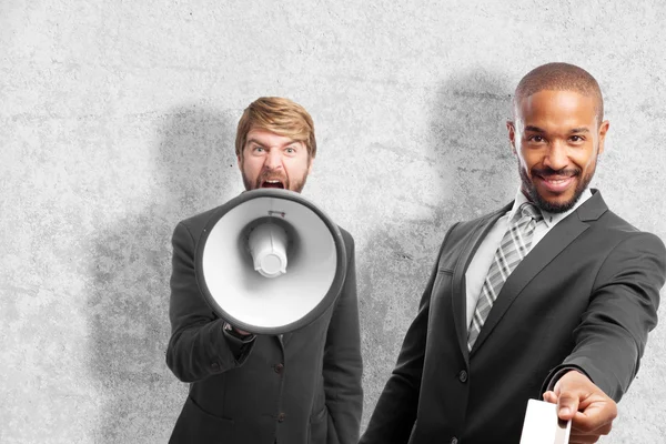 Young cool black man offering a credit card — Stock Photo, Image