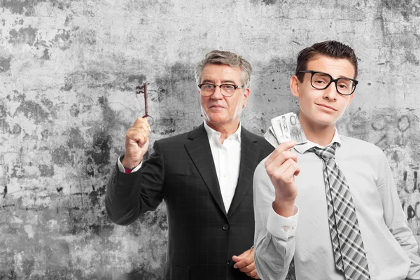 Geschäftsmann mit Geld — Stockfoto