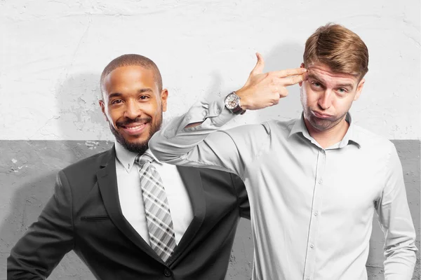 Blond man zelfmoord teken — Stockfoto