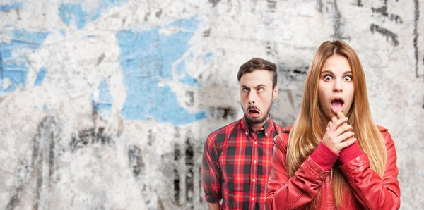 Blond woman surprised — Stock Photo, Image