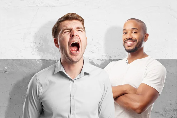 Blond man shouting — Stock Photo, Image