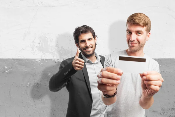 Man with credit card — Stock Photo, Image