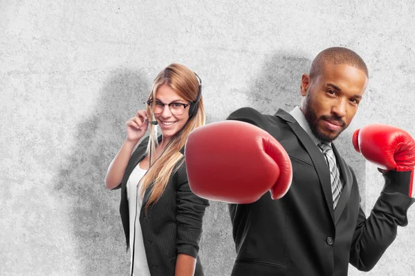 Young cool black man boxing — Stock Photo, Image