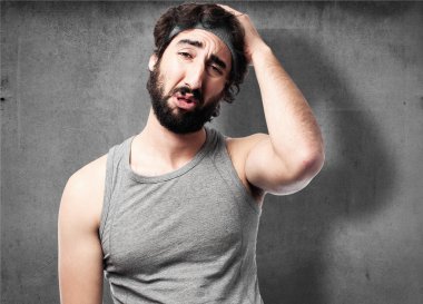 Loser sportsman portrait