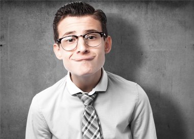 Fool businessman portrait