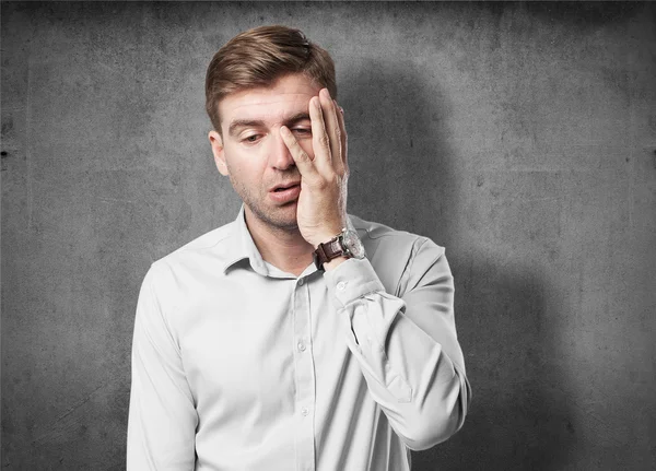 Boring man portrait — Stock Photo, Image