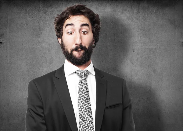 Businessman joking portrait — Stock Photo, Image