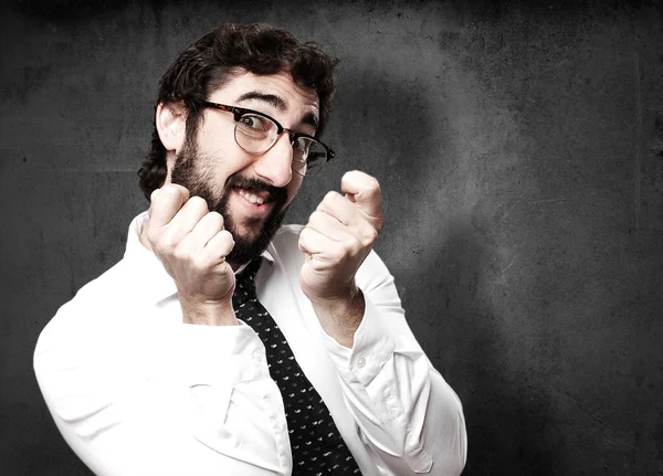 Businessman dancing portrait — Stock Photo, Image