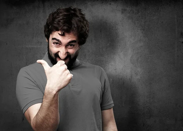 Angry bearded man — Stock Photo, Image