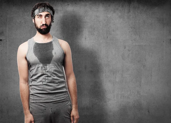 Tired sportsman portrait — Stock fotografie