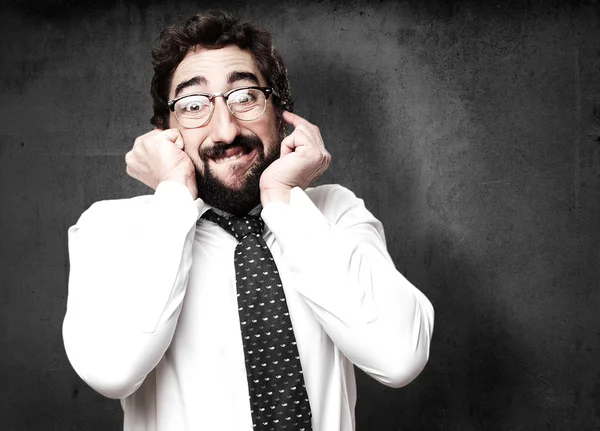 Retrato de hombre de negocios asustado — Foto de Stock