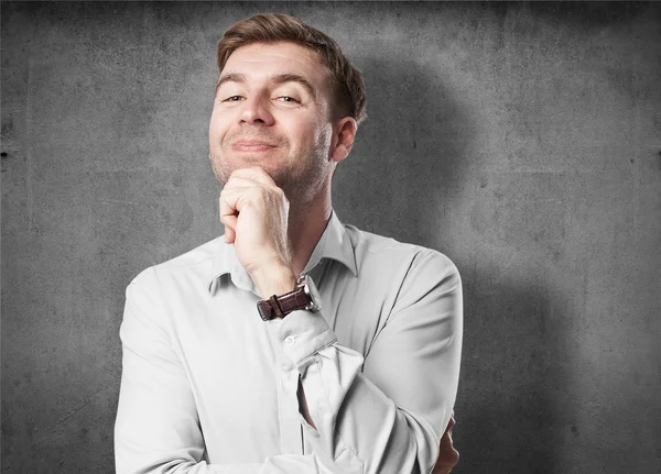 Satisfied blond man — Stock Photo, Image