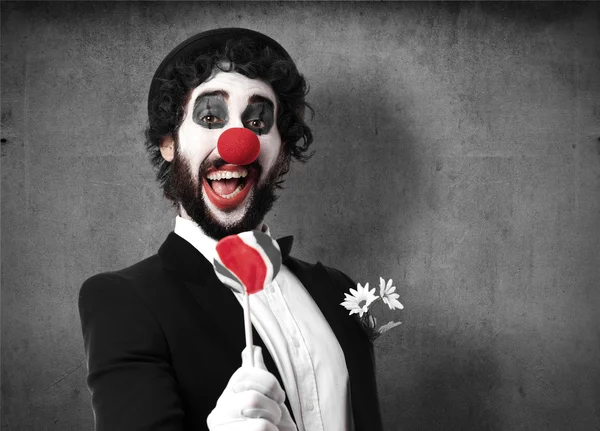 Clown mit lollerndem Knall — Stockfoto