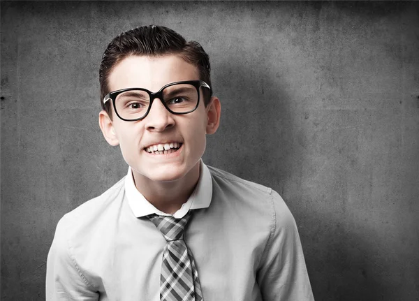 Loco hombre de negocios chico — Foto de Stock