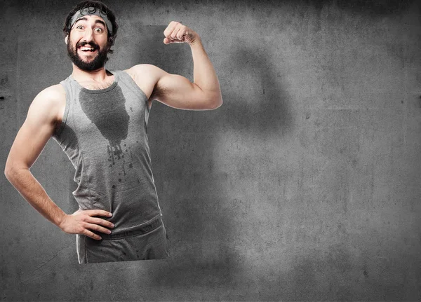 Crazy strong sportsman — Stock Photo, Image