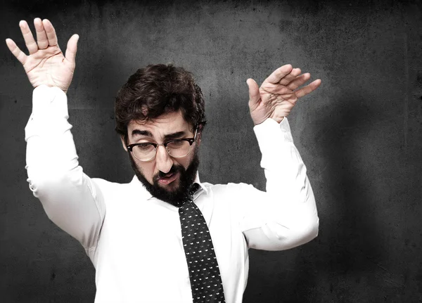 Businessman dancing portrait — Stock Photo, Image