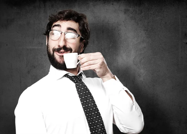 Бізнесмен з чашкою кави — стокове фото