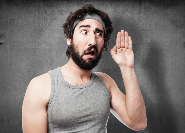 Man listening to something — Stock Photo, Image