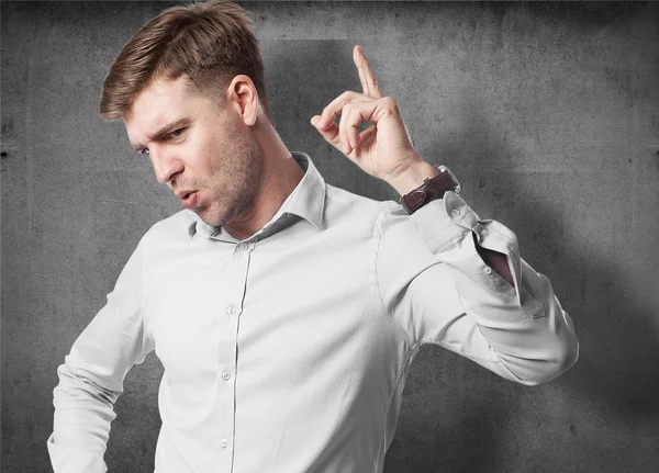 Blond man dancing — Stock Photo, Image