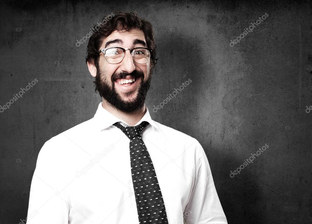 Businessman laughing portrait