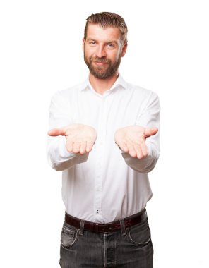 happy young-man showing gesture clipart