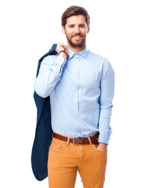 mutlu işadamı gurur pozu