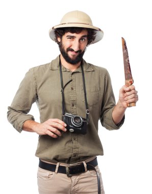 Bıçaklı çılgın explorer adam