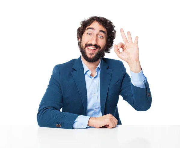 Homem de negócios feliz conceito de tudo bem — Fotografia de Stock