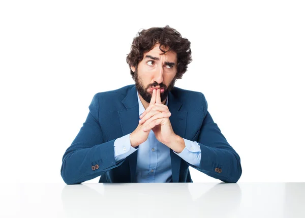 Confused businessman doubting — Stock Photo, Image