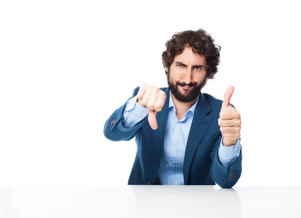 Confused businessman doubting concept — Stock Photo, Image