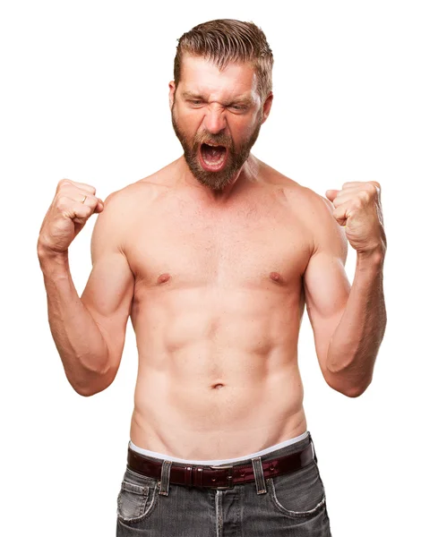 Happy strong young man — Stock Photo, Image