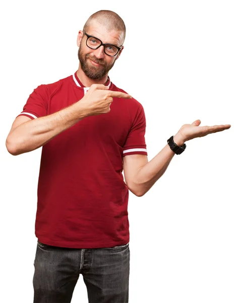 Young man show gesture — Stock Photo, Image