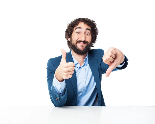 Confused businessman doubting concept — Stock Photo, Image