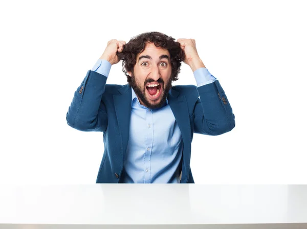 Angry businessman shouting — Stock Photo, Image