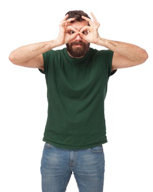 mutlu genç adam şaka