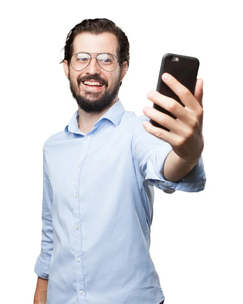 Feliz joven selfie —  Fotos de Stock