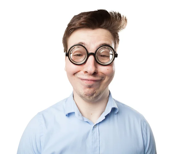 Loco joven bromeando — Foto de Stock