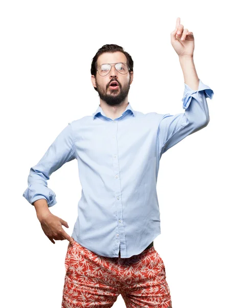 Happy young man dancing — Stock Photo, Image