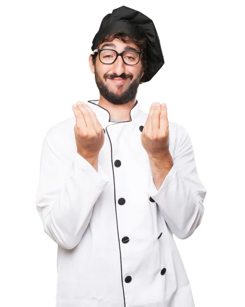 Feliz cozinheiro homem orgulhoso pose — Fotografia de Stock